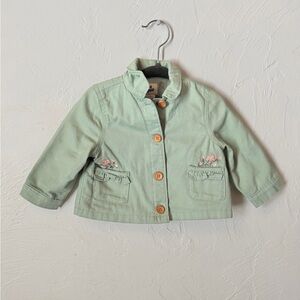 GAP Kids Mint Jacket with Floral Details